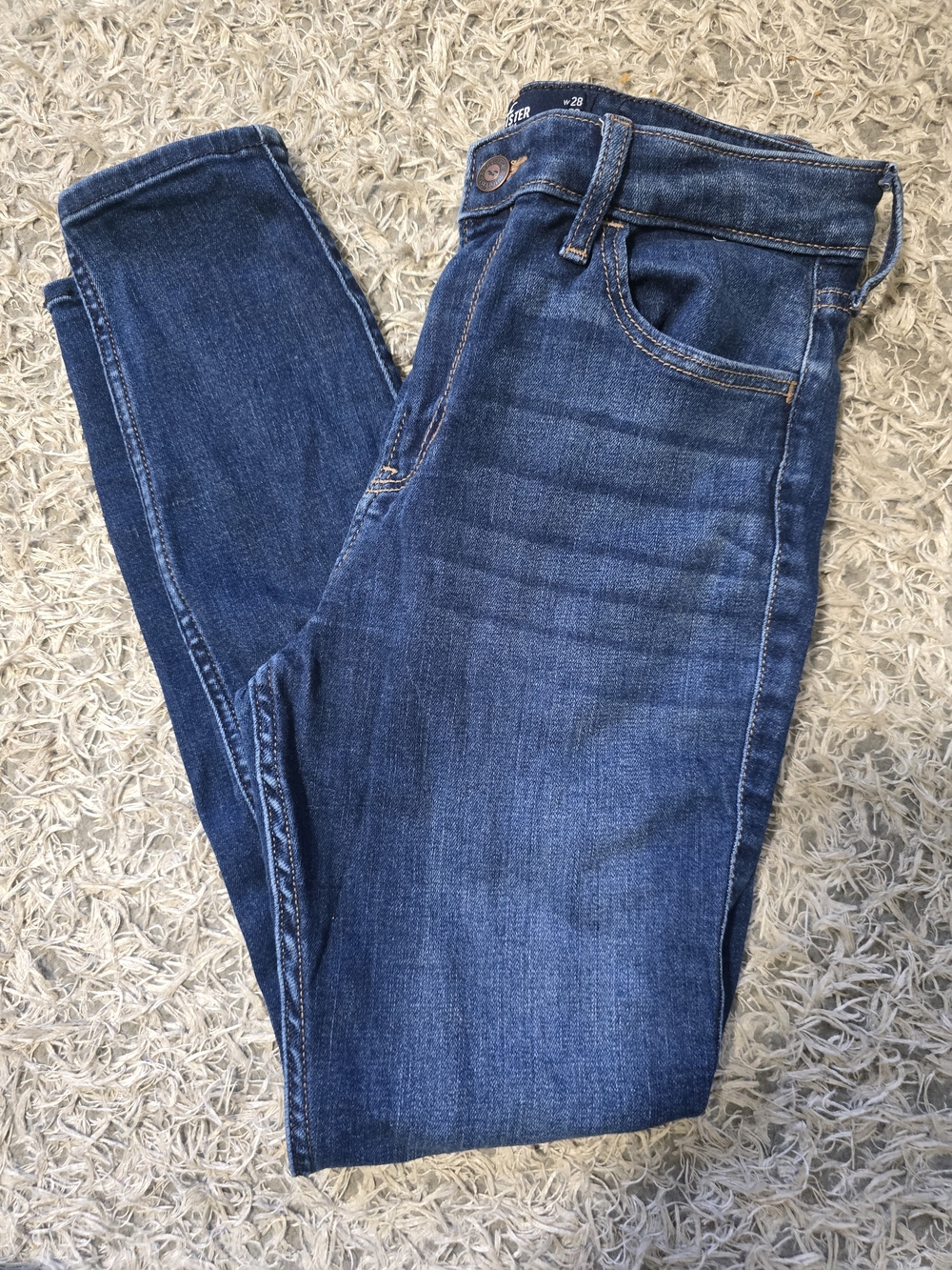 Hollister High Rise Super Skinny Jeans Womens 28x26 Dark Wash Stretch Denim
